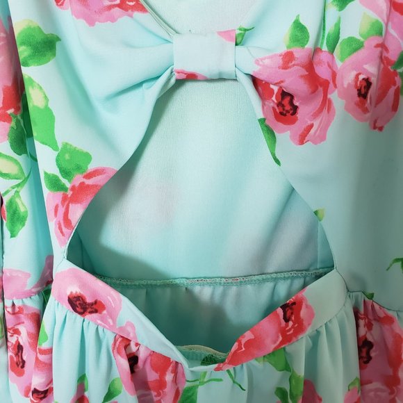 Bo Bel Aqua Dress Size Medium - Picture 3 of 9